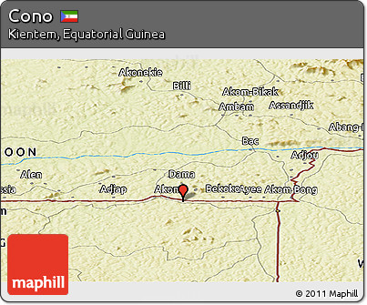 Physical Panoramic Map of Cono
