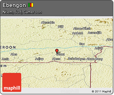 Physical Panoramic Map of Ebengon