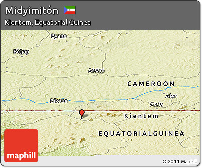 Physical Panoramic Map of Midyimitón
