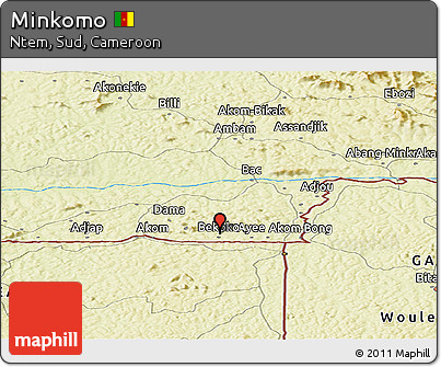Physical Panoramic Map of Minkomo