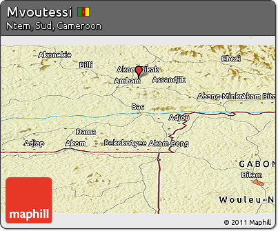 Physical Panoramic Map of Mvoutessi