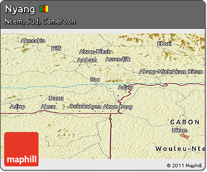 Physical Panoramic Map of Nyang