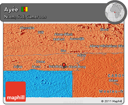 Political Panoramic Map of Ayée