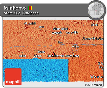 Political Panoramic Map of Minkomo