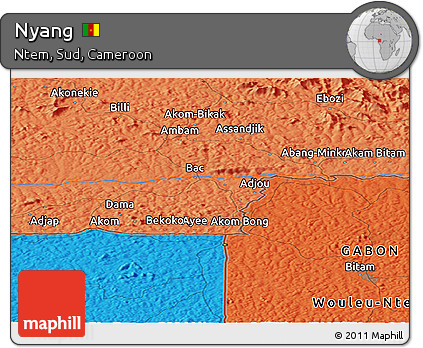 Political Panoramic Map of Nyang