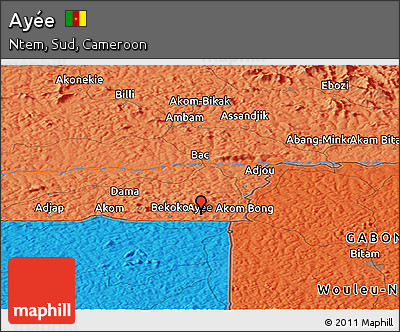 Political Panoramic Map of Ayée