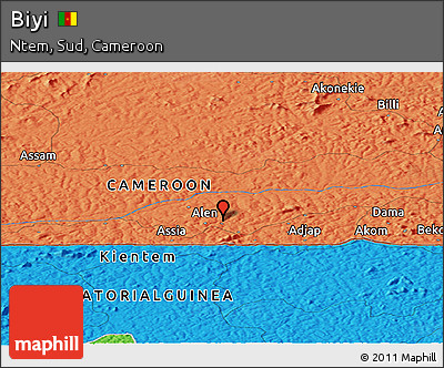 Political Panoramic Map of Biyi