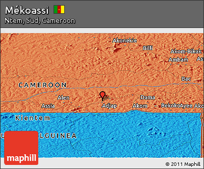 Political Panoramic Map of Mékoassi