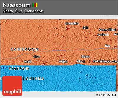 Political Panoramic Map of Nsassoum