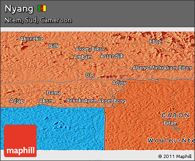 Political Panoramic Map of Nyang