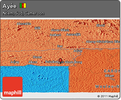 Political Panoramic Map of Ayée