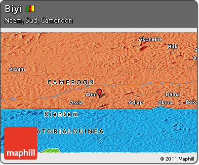 Political Panoramic Map of Biyi