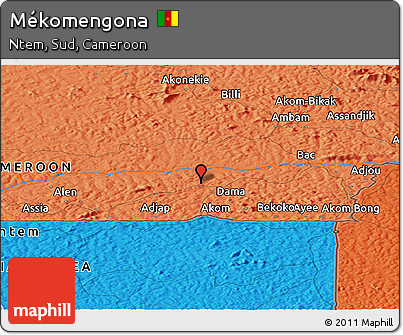 Political Panoramic Map of Mékomengona