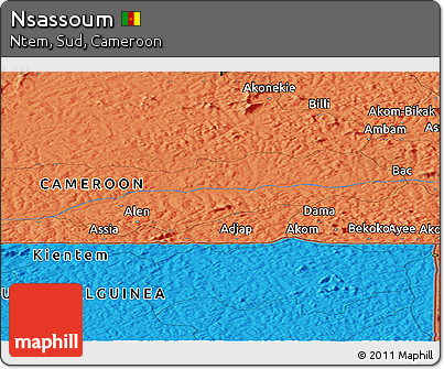 Political Panoramic Map of Nsassoum