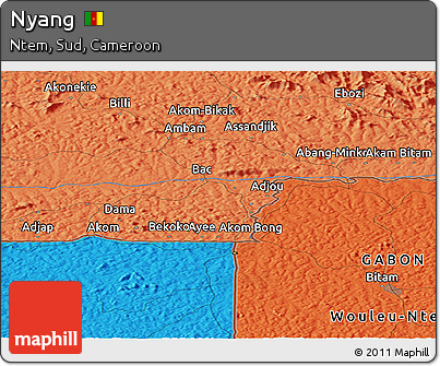 Political Panoramic Map of Nyang