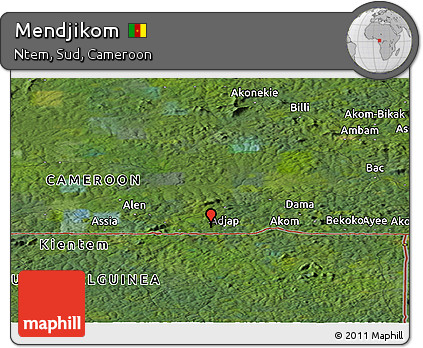 Satellite Panoramic Map of Mendjikom