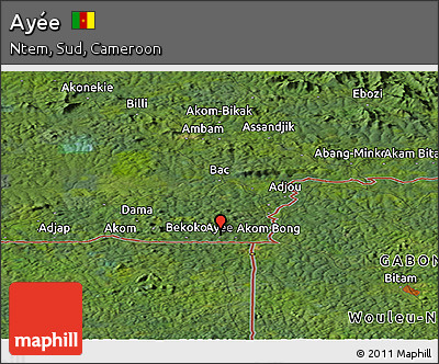 Satellite Panoramic Map of Ayée