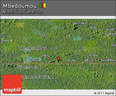 Satellite Panoramic Map of Mbédoumou