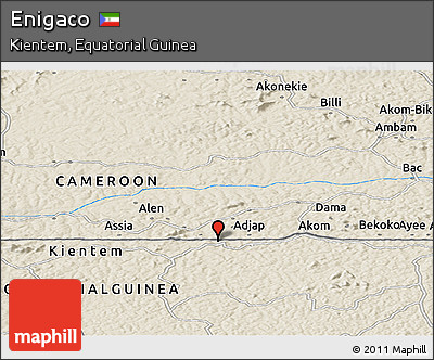 Shaded Relief Panoramic Map of Enigaco