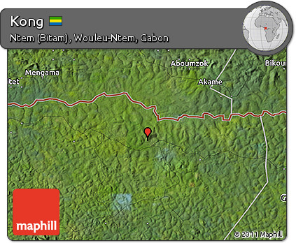 Satellite 3D Map of Kong