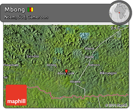 Satellite 3D Map of Mbong