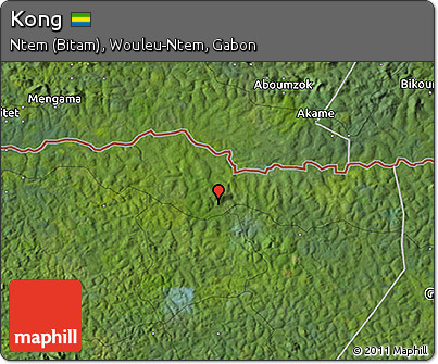 Satellite 3D Map of Kong