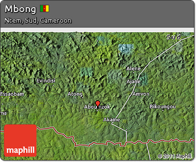 Satellite 3D Map of Mbong
