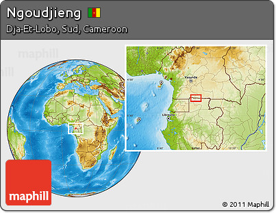 Physical Location Map of Ngoudjieng