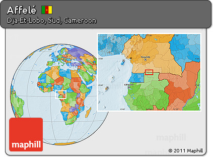 Political Location Map of Affelé