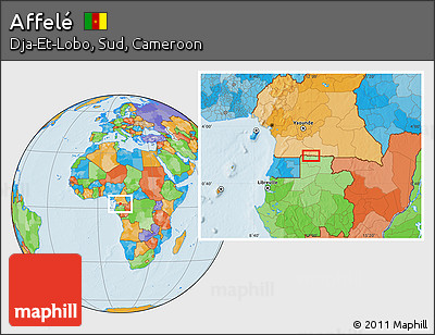 Political Location Map of Affelé