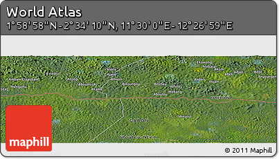 Satellite Panoramic Map of the Area around 2° 16' 34" N, 11° 58' 29" E