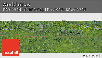 Satellite Panoramic Map of the Area around 2° 16' 34" N, 11° 58' 29" E