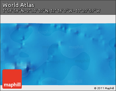Political 3D Map of the Area around 2° 16' 34" N, 11° 49' 29" W