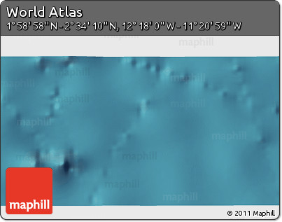 Satellite 3D Map of the Area around 2° 16' 34" N, 11° 49' 29" W