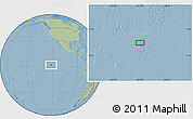 Savanna Style Location Map of the area around 2° 16' 34" N, 121° 28' 29" W, hill shading