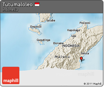 Shaded Relief 3D Map of Tutumaloleo