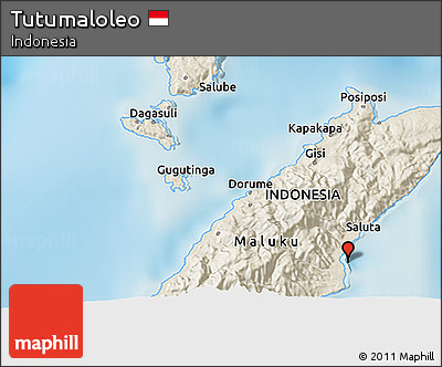Shaded Relief 3D Map of Tutumaloleo