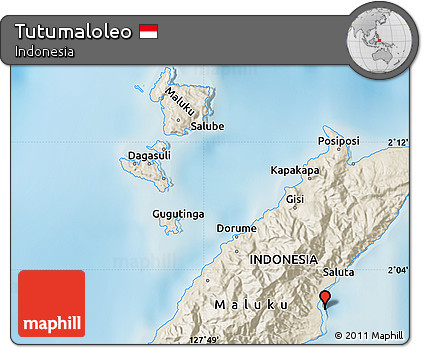 Shaded Relief Map of Tutumaloleo