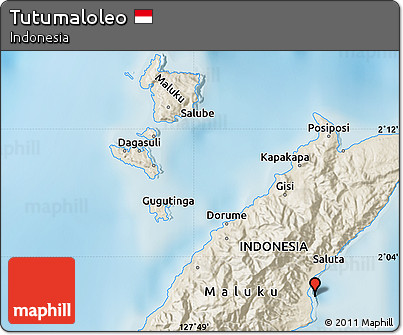 Shaded Relief Map of Tutumaloleo