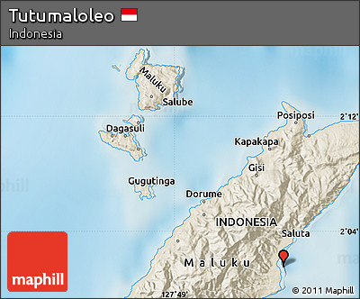 Shaded Relief Map of Tutumaloleo