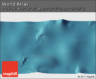 Satellite 3D Map of the Area around 2° 16' 34" N, 130° 58' 29" E