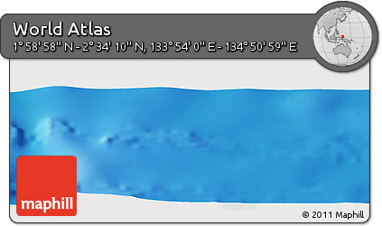 Physical Panoramic Map of the Area around 2° 16' 34" N, 134° 22' 30" E