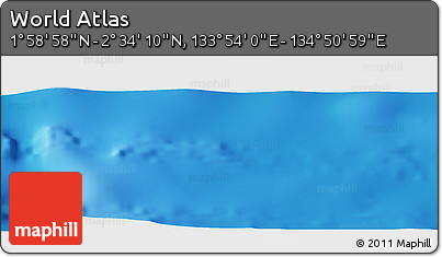 Physical Panoramic Map of the Area around 2° 16' 34" N, 134° 22' 30" E