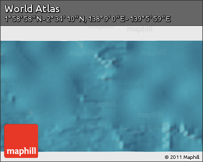 Satellite 3D Map of the Area around 2° 16' 34" N, 138° 37' 30" E