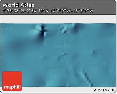 Satellite 3D Map of the Area around 2° 16' 34" N, 13° 31' 30" W