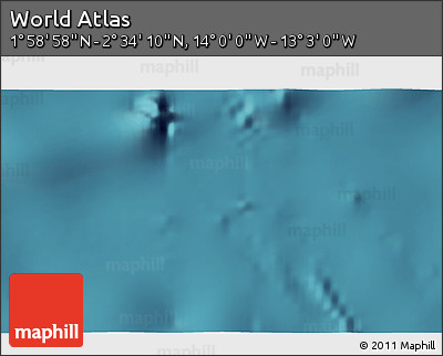 Satellite 3D Map of the Area around 2° 16' 34" N, 13° 31' 30" W