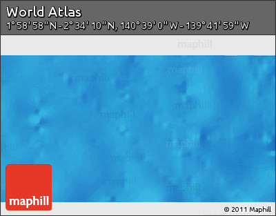 Physical 3D Map of the Area around 2° 16' 34" N, 140° 10' 30" W