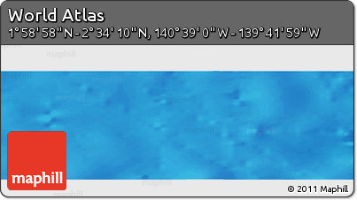 Shaded Relief Panoramic Map of the Area around 2° 16' 34" N, 140° 10' 30" W