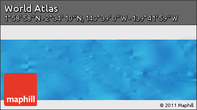 Shaded Relief Panoramic Map of the Area around 2° 16' 34" N, 140° 10' 30" W