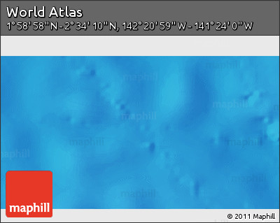 Physical 3D Map of the Area around 2° 16' 34" N, 141° 52' 30" W
